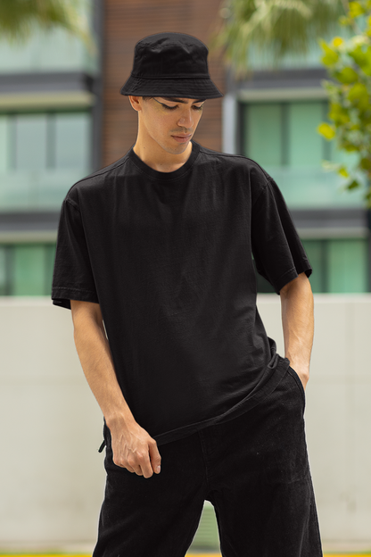 Black Oversized Fit Unisex Tshirt - BURBENT®