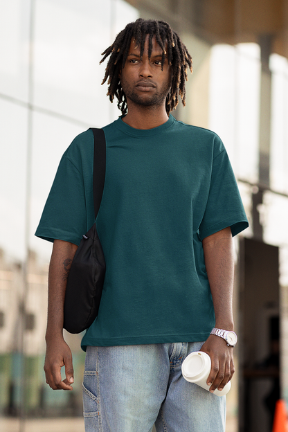 Petrol Blue Oversized Fit Unisex Tshirt - BURBENT®