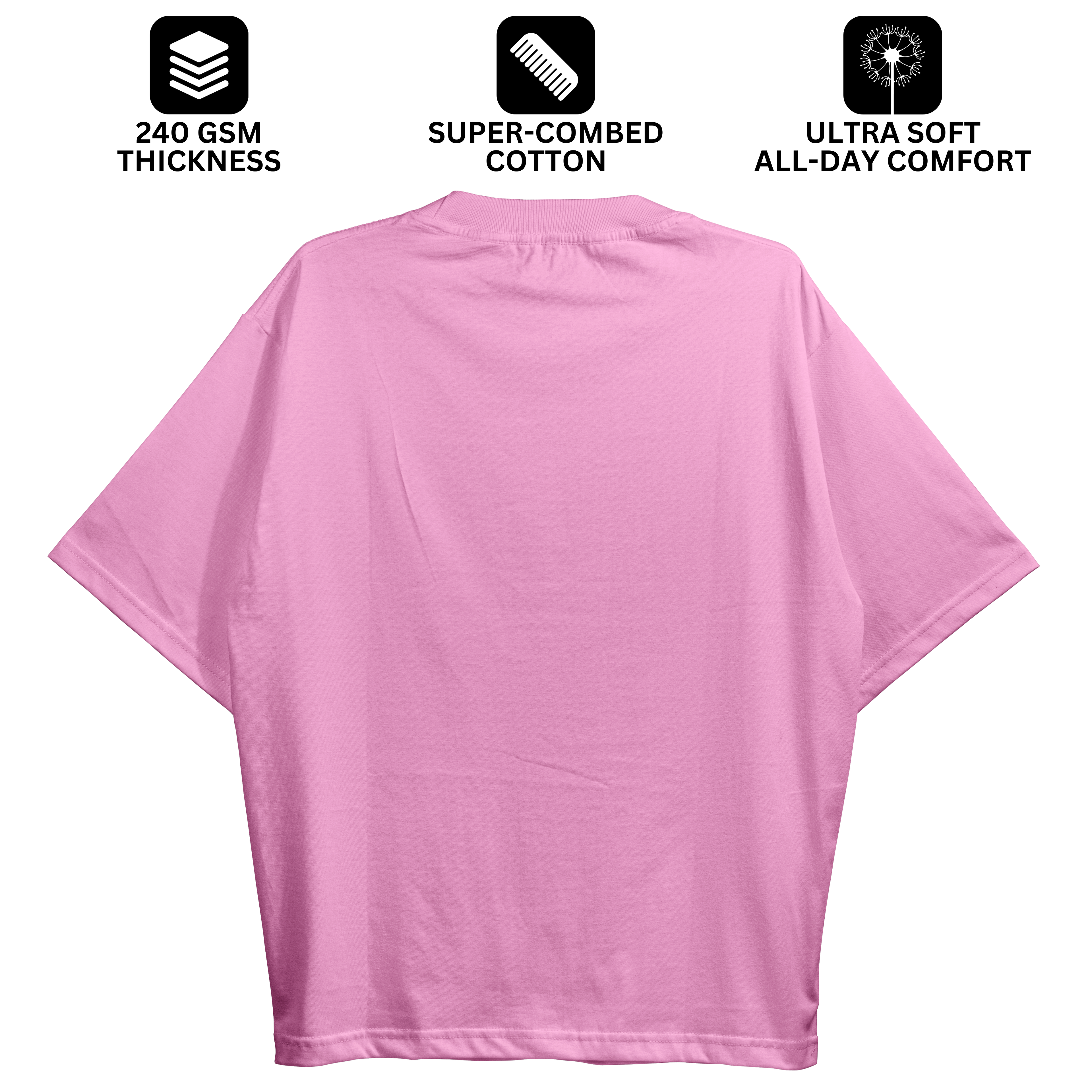 Baby Pink Oversized Fit Unisex Tshirt