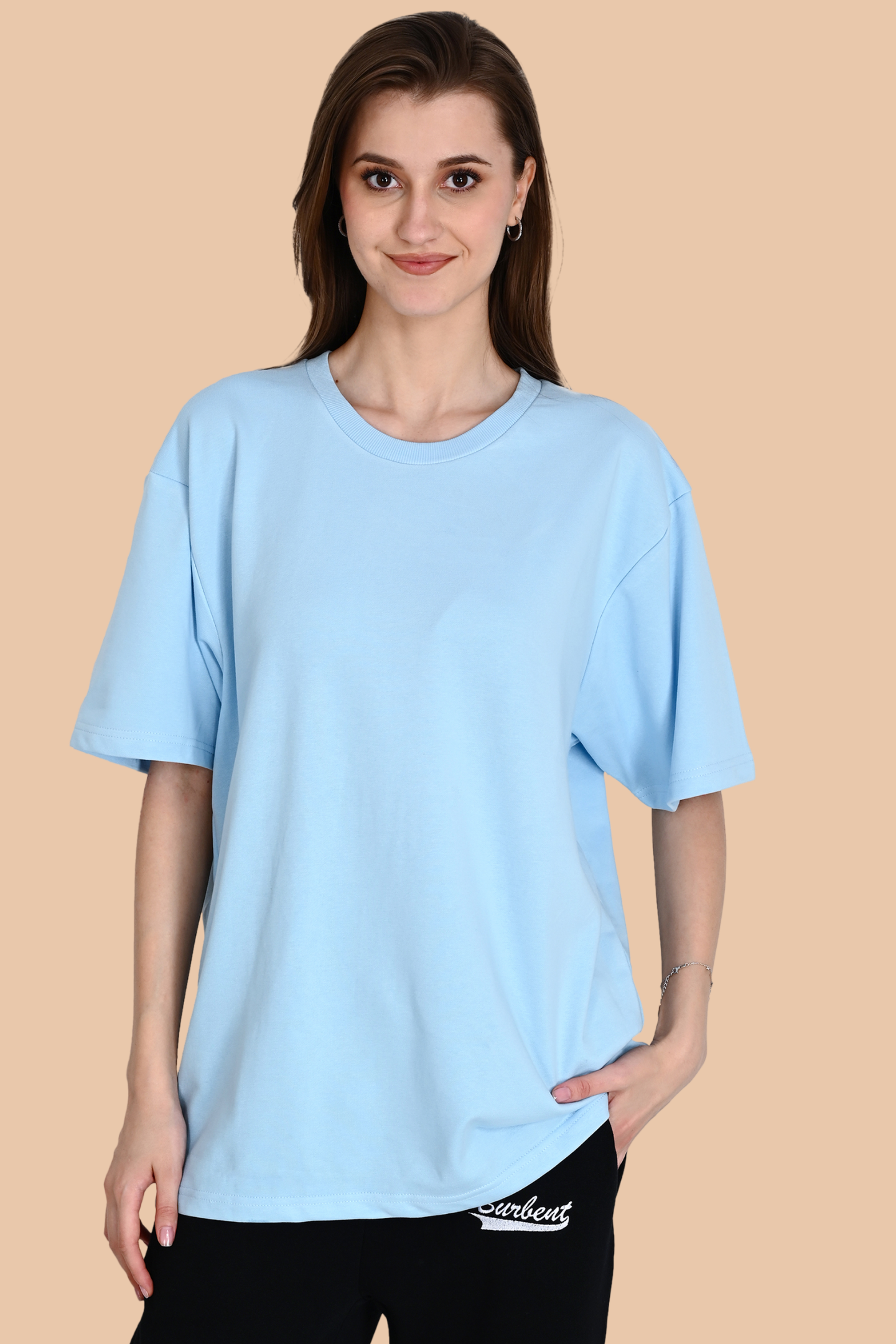 Powder Blue Unisex Oversized French Terry T-Shirt