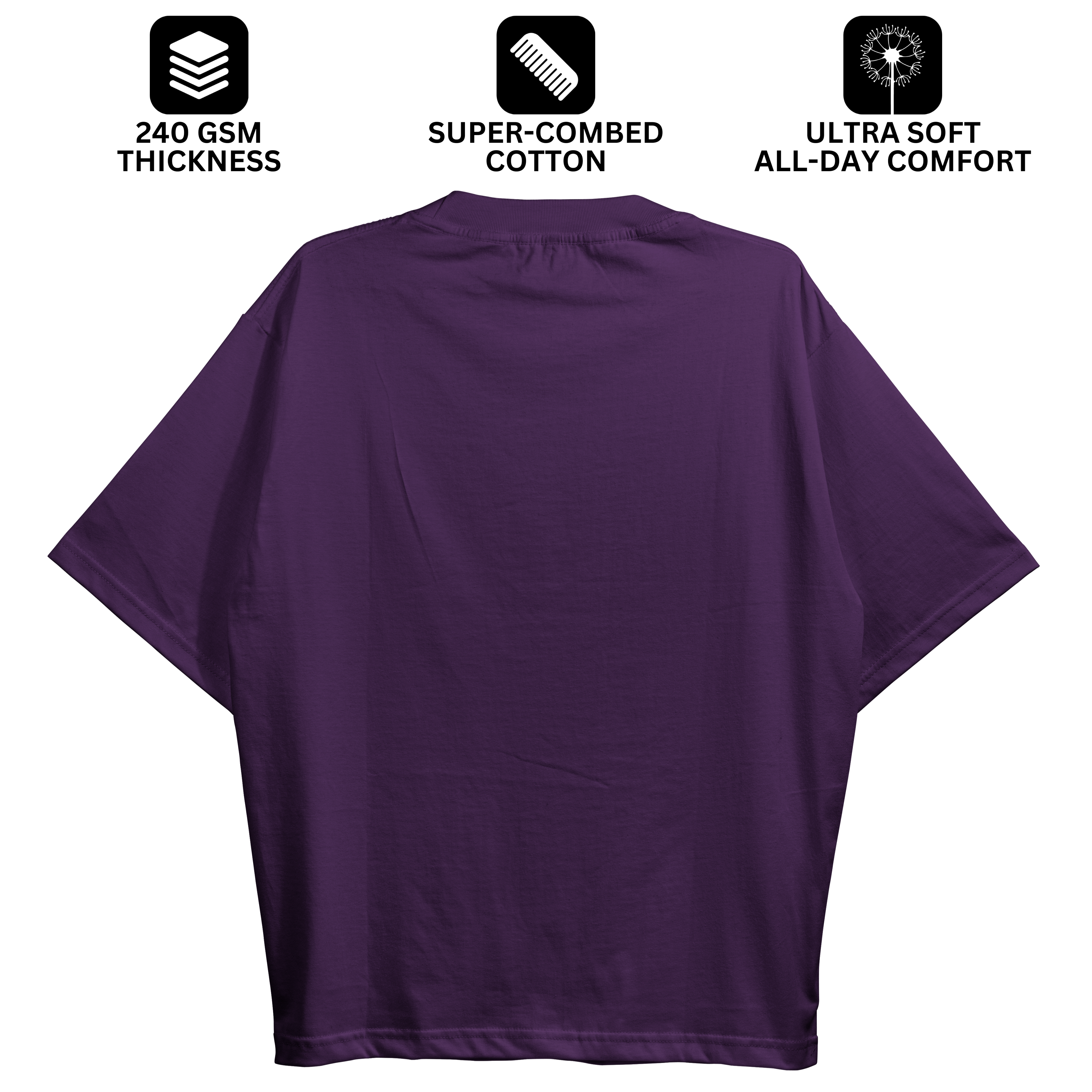 Purple Oversized Fit Unisex Tshirt