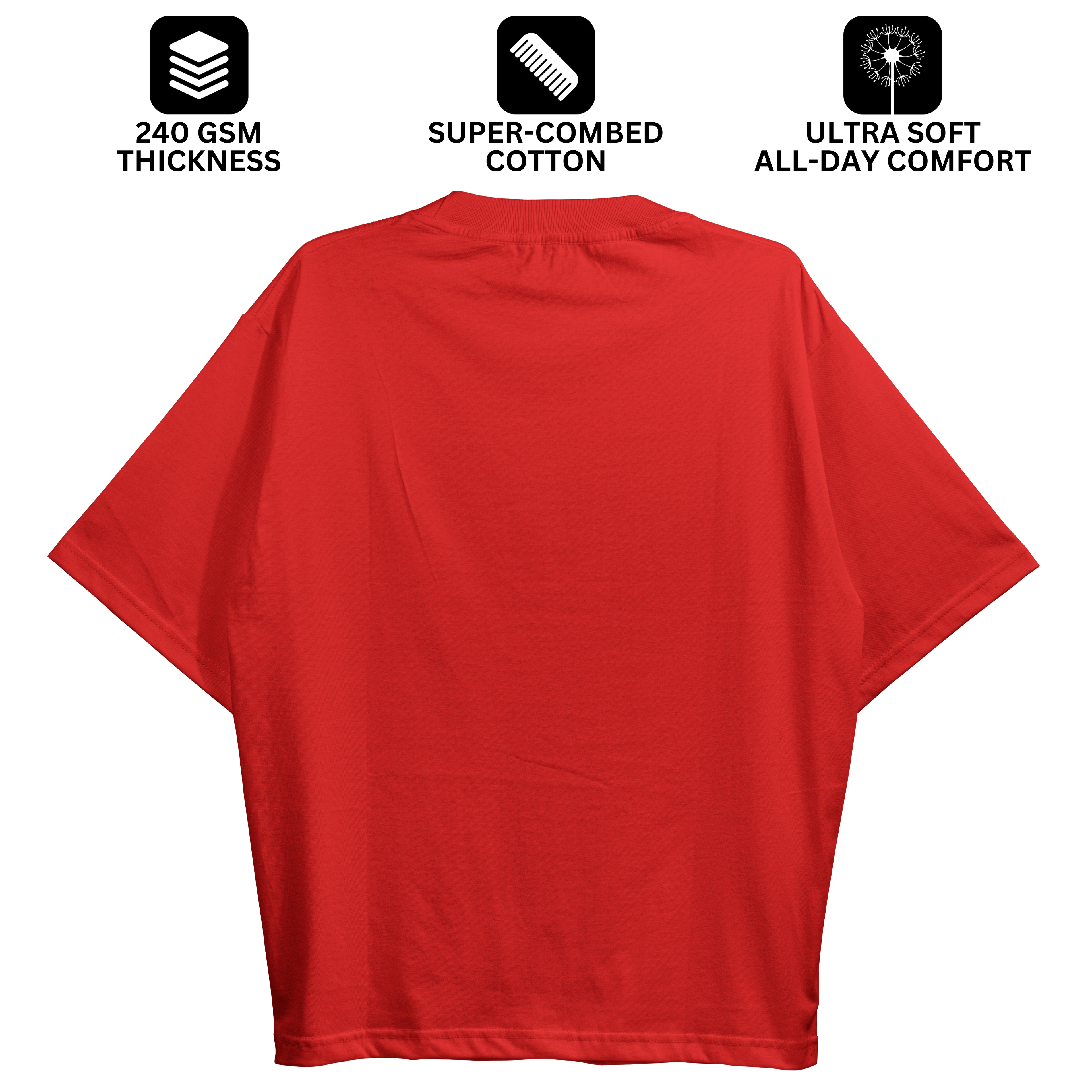 Red Oversized Fit Unisex Tshirt