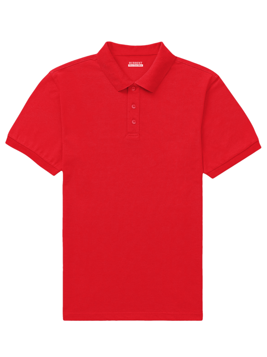 Brick Red Polo for Men - BURBENT®