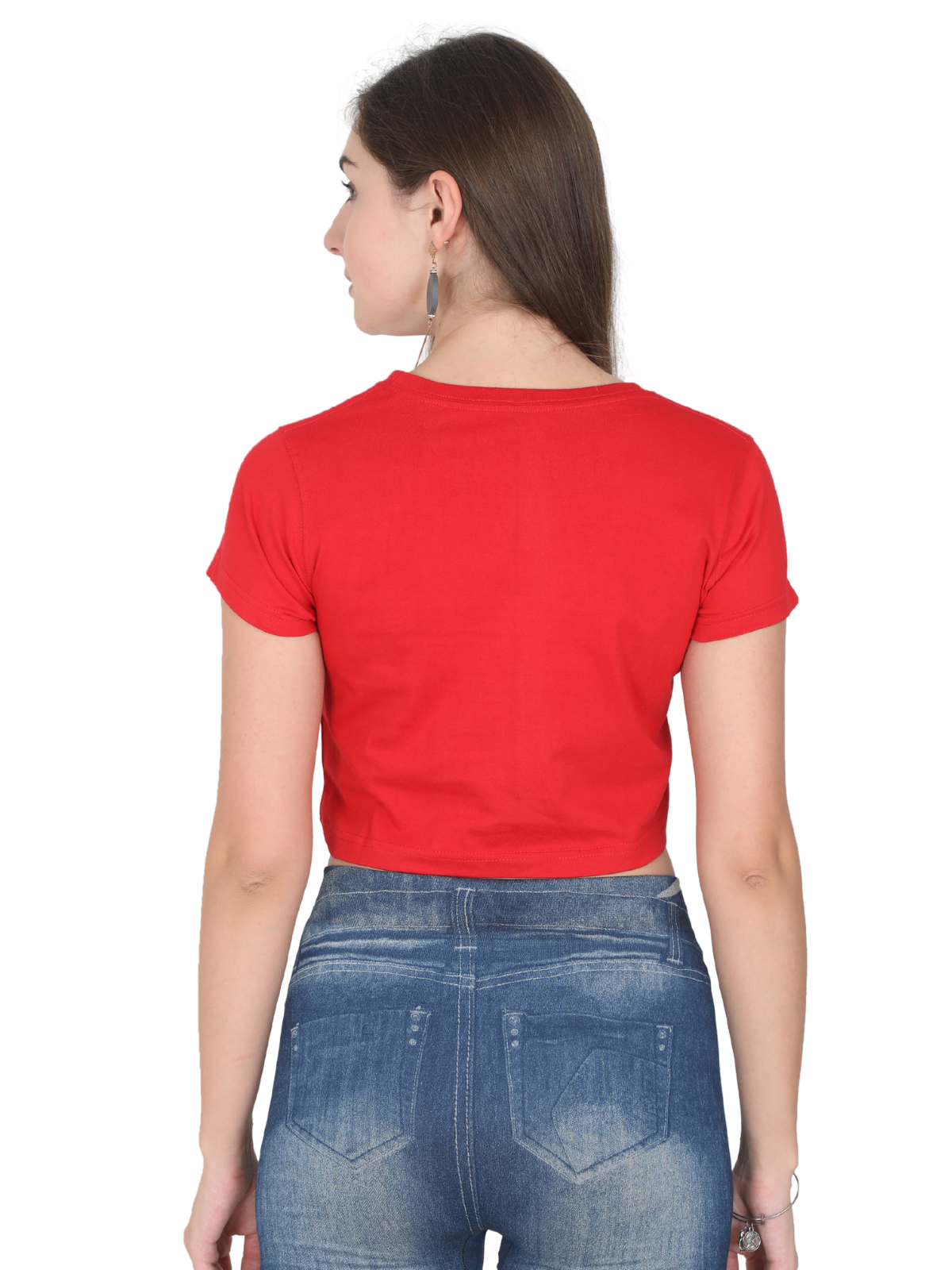 Red Crop Tshirt for Women - BURBENT®