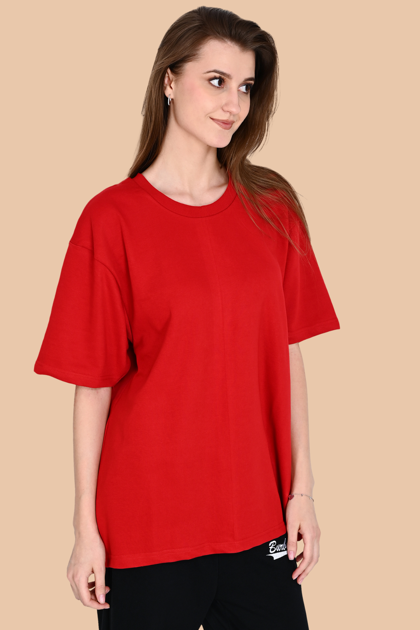 Red Unisex Oversized French Terry T-Shirt