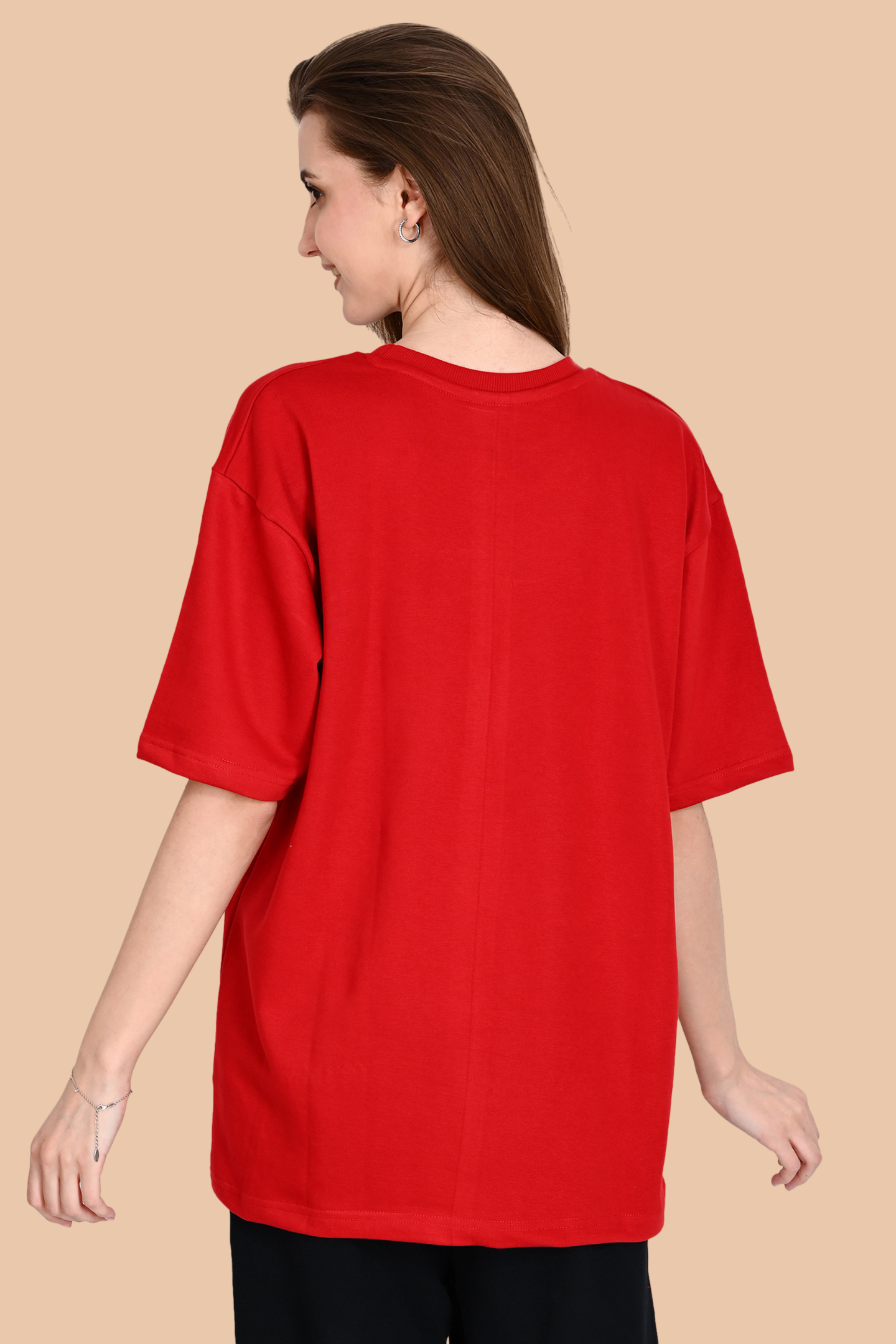 Red Unisex Oversized French Terry T-Shirt