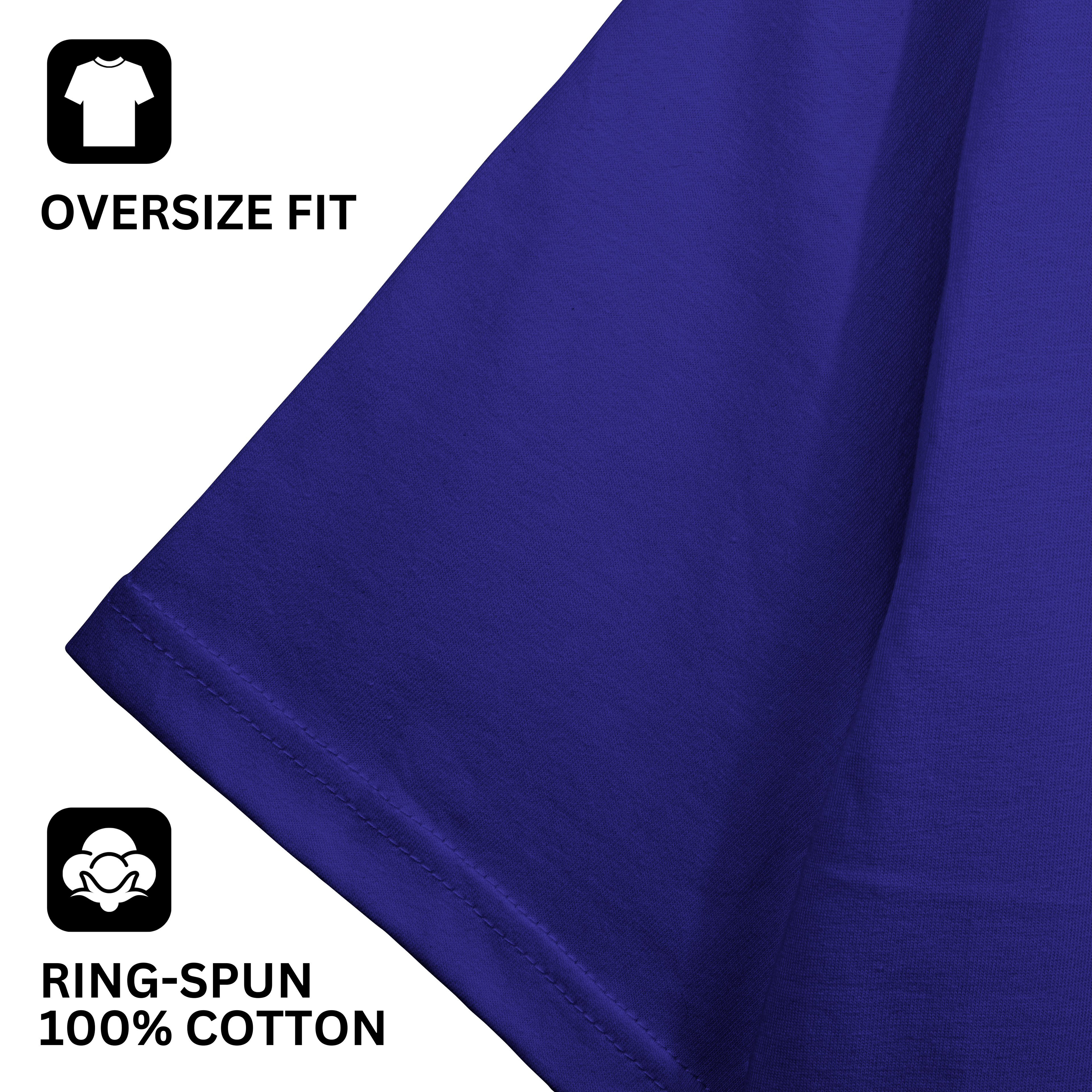 Royal Blue Oversized Fit Unisex Tshirt