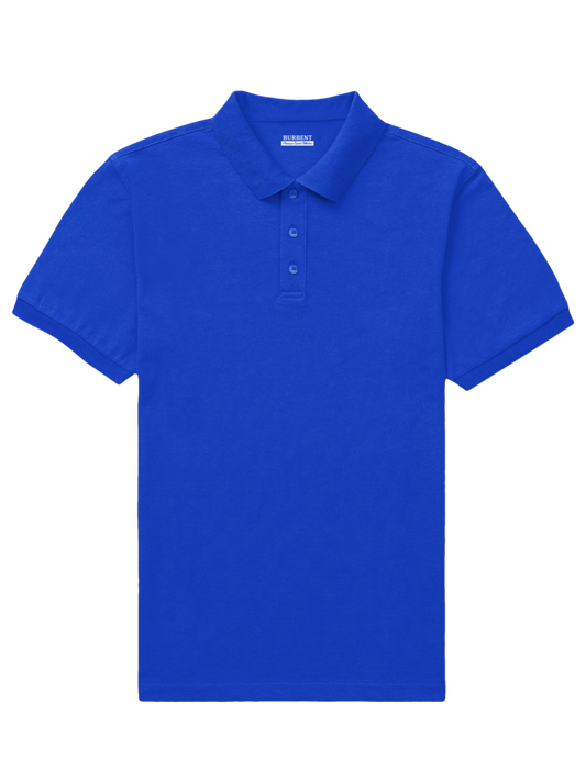 Royal Blue Polo for Men - BURBENT®