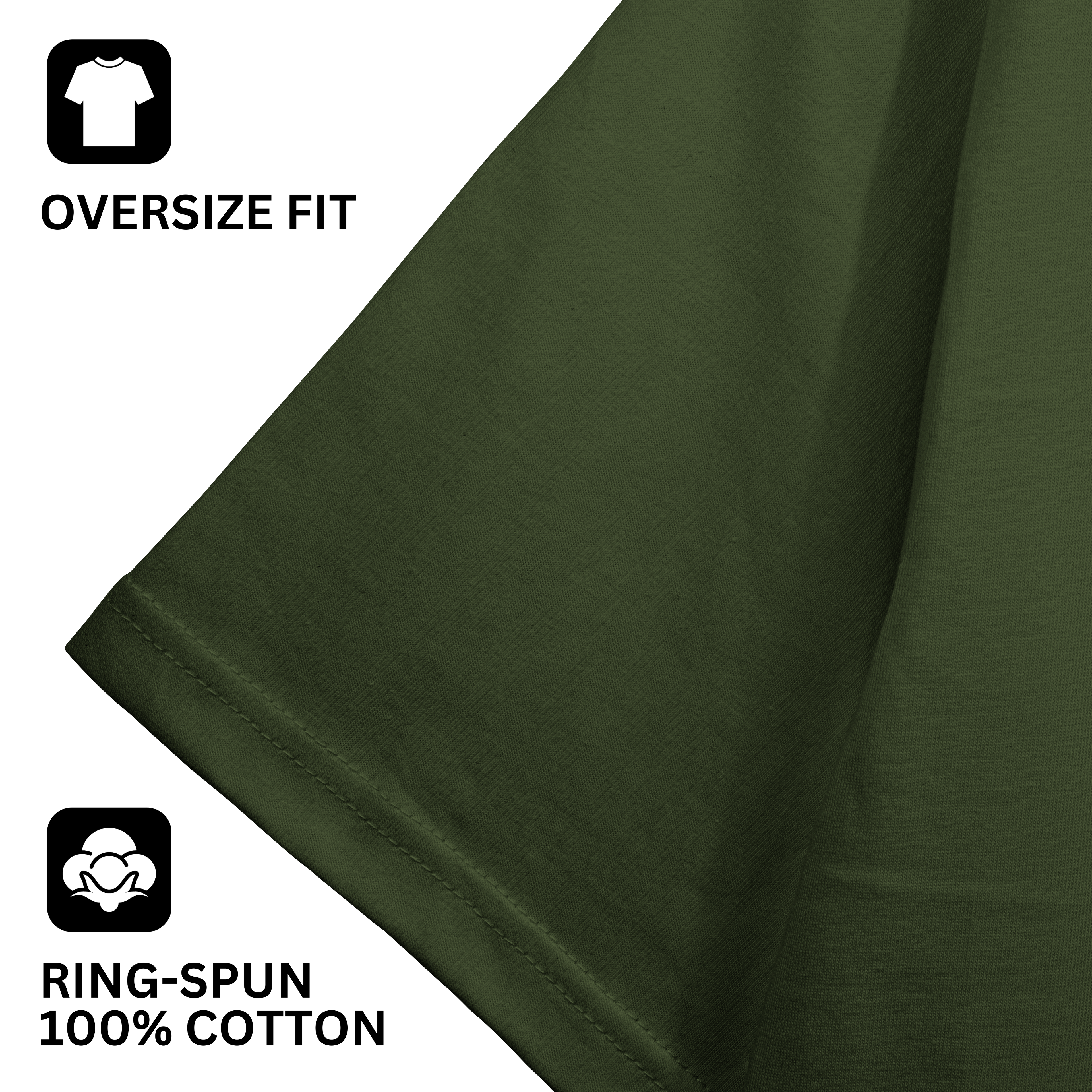 Olive Green Oversized Fit Unisex Tshirt
