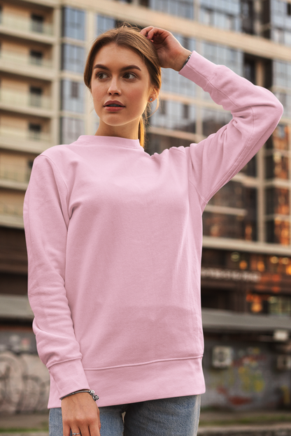 Baby Pink Unisex Crew Neck Sweatshirt - BURBENT®