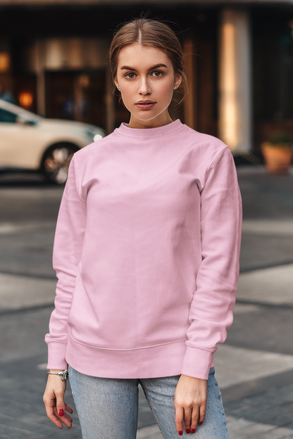 Baby Pink Unisex Crew Neck Sweatshirt - BURBENT®