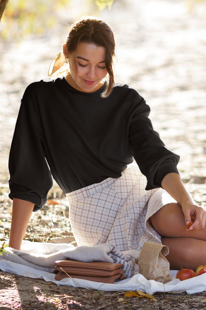 Black Unisex Crew Neck Sweatshirt - BURBENT®