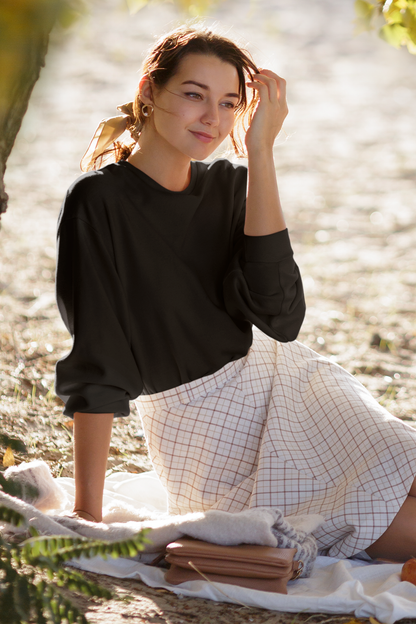 Black Unisex Crew Neck Sweatshirt - BURBENT®