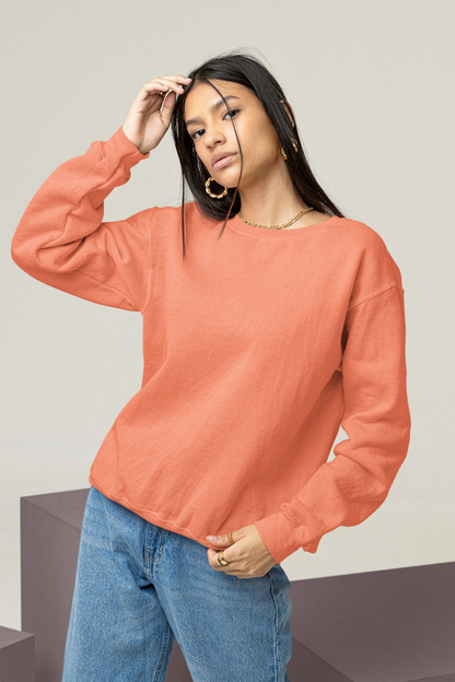 Coral Unisex Crew Neck Sweatshirt - BURBENT®