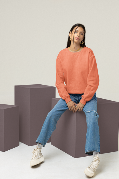 Coral Unisex Crew Neck Sweatshirt - BURBENT®