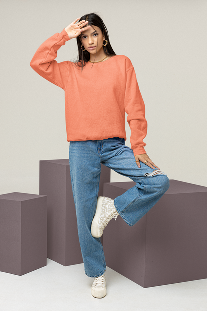 Coral Unisex Crew Neck Sweatshirt - BURBENT®