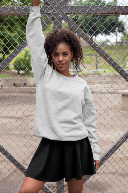 Grey Melange Unisex Crew Neck Sweatshirt - BURBENT®