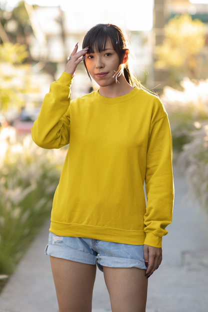 Mustard Yellow Unisex Crew Neck Sweatshirt - BURBENT®