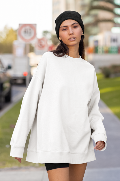 White Unisex Crew Neck Sweatshirt - BURBENT®