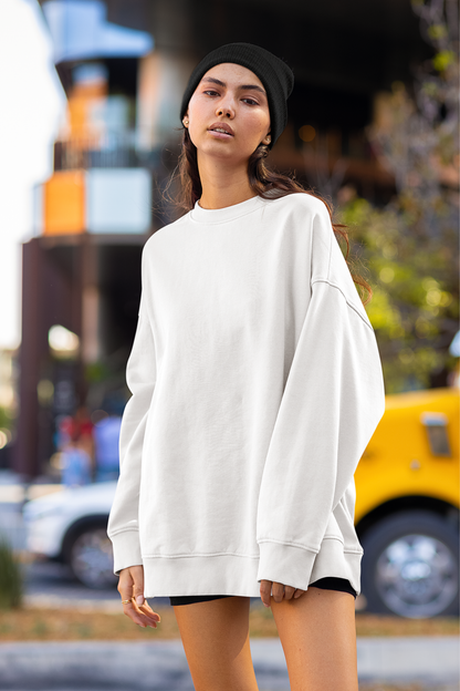 White Unisex Crew Neck Sweatshirt - BURBENT®