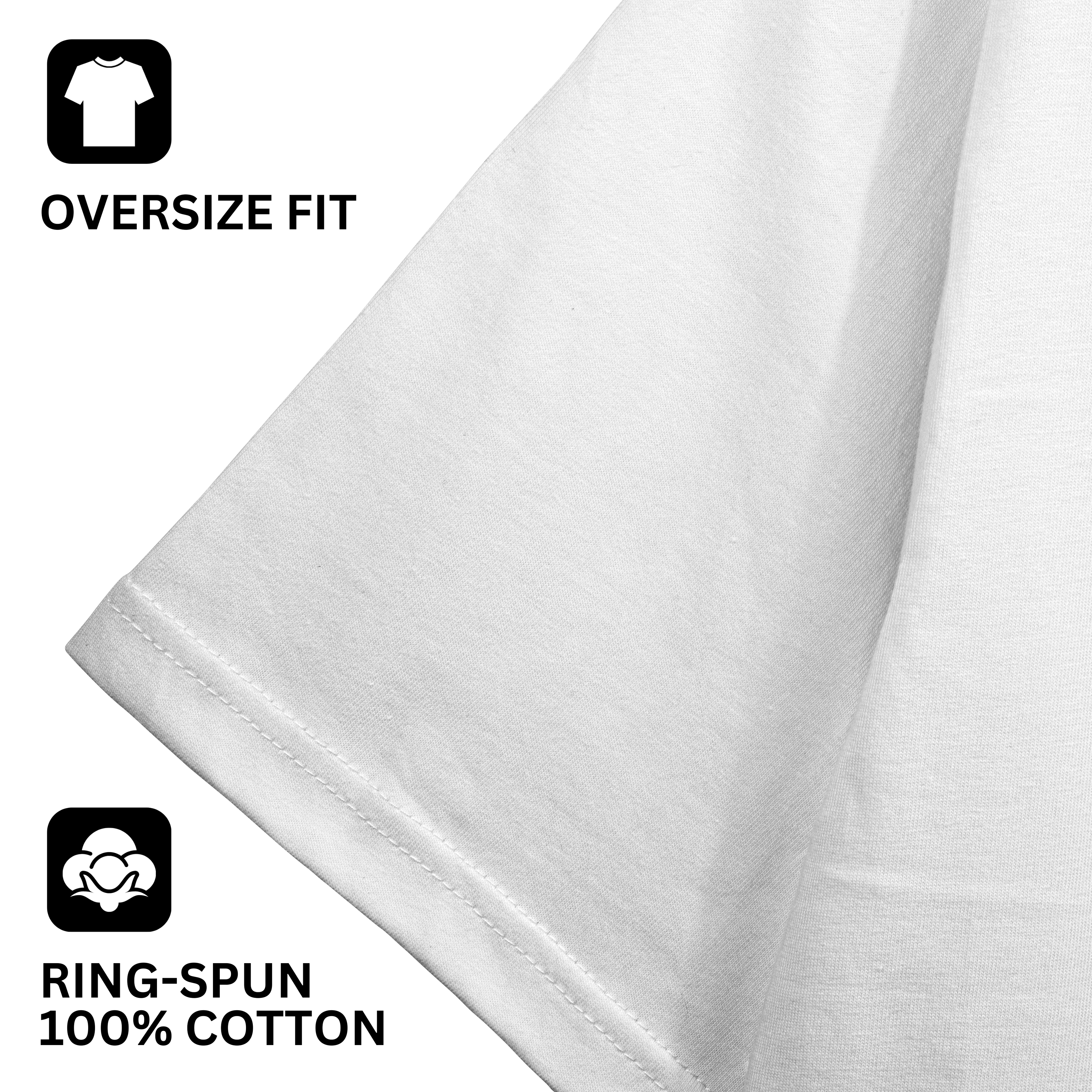 White Oversized Fit Unisex Tshirt