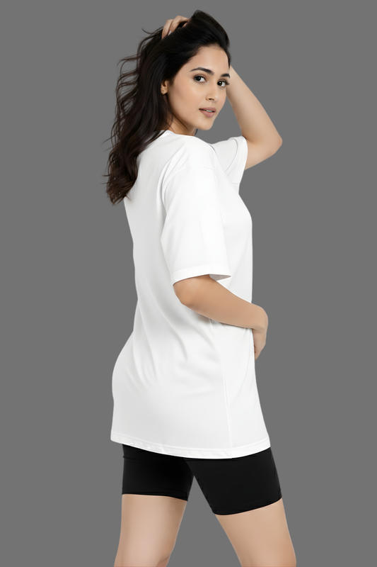 White Oversized French Terry Unisex T-Shirt