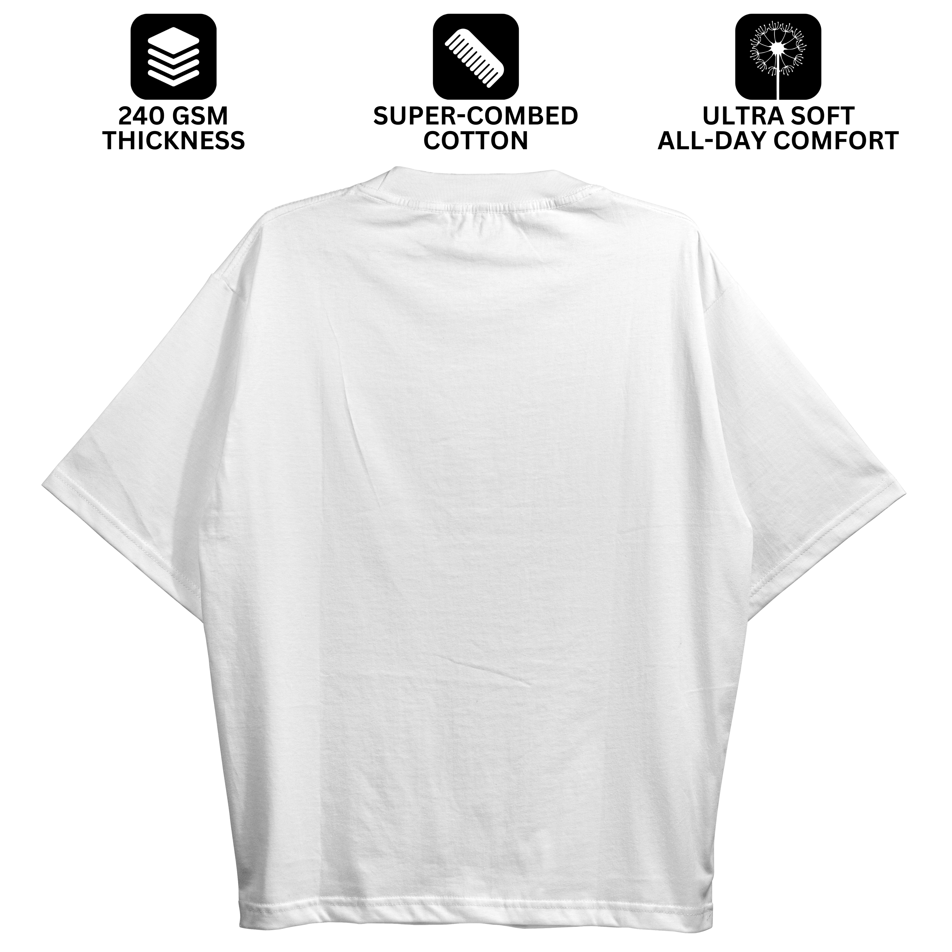 White Oversized Fit Unisex Tshirt
