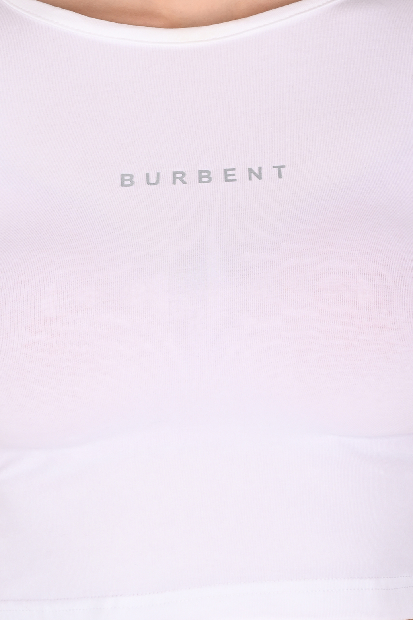 White Fitted Crop Tee for Women