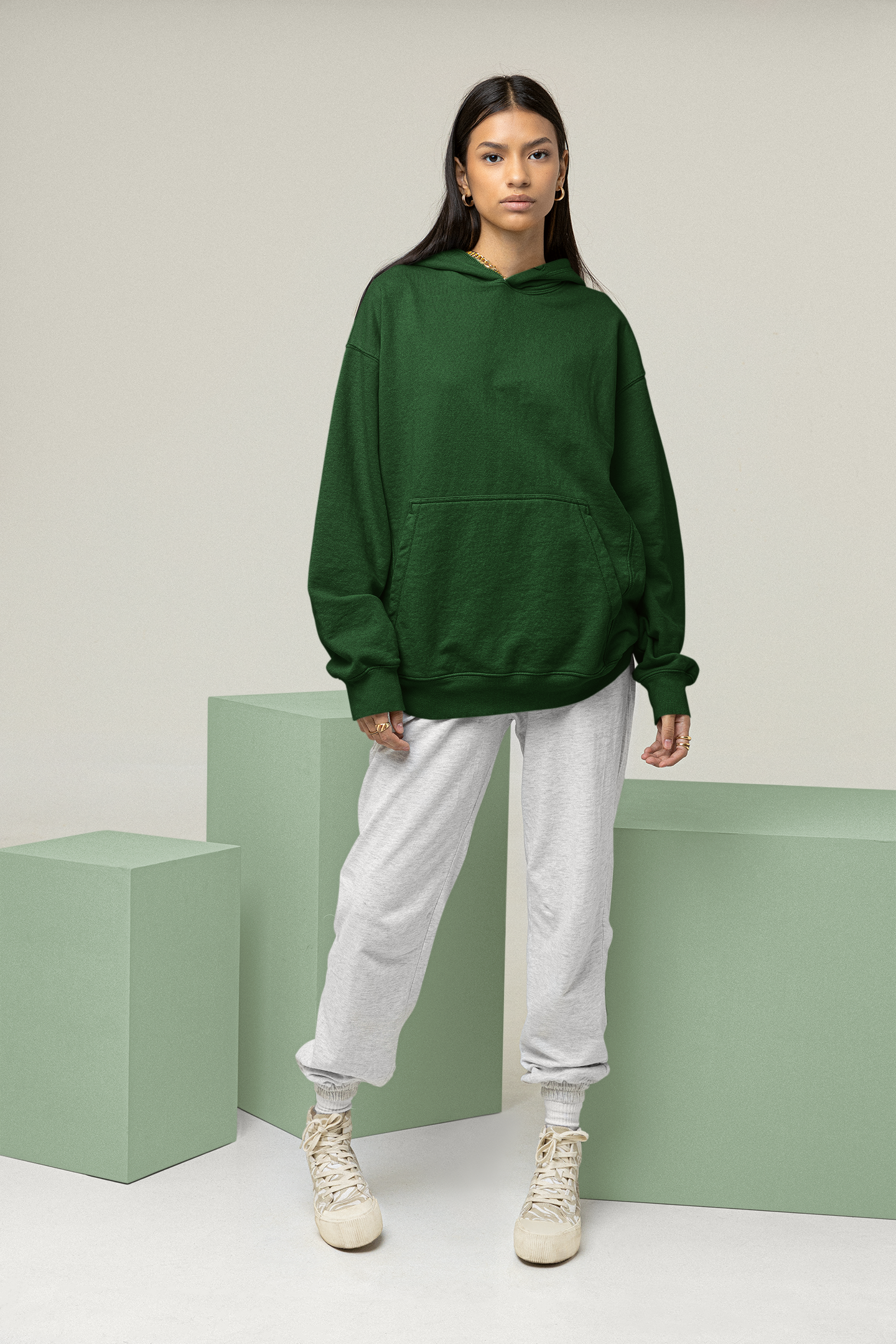 Dark Green Unisex Sweatshirt Hoodie - BURBENT®