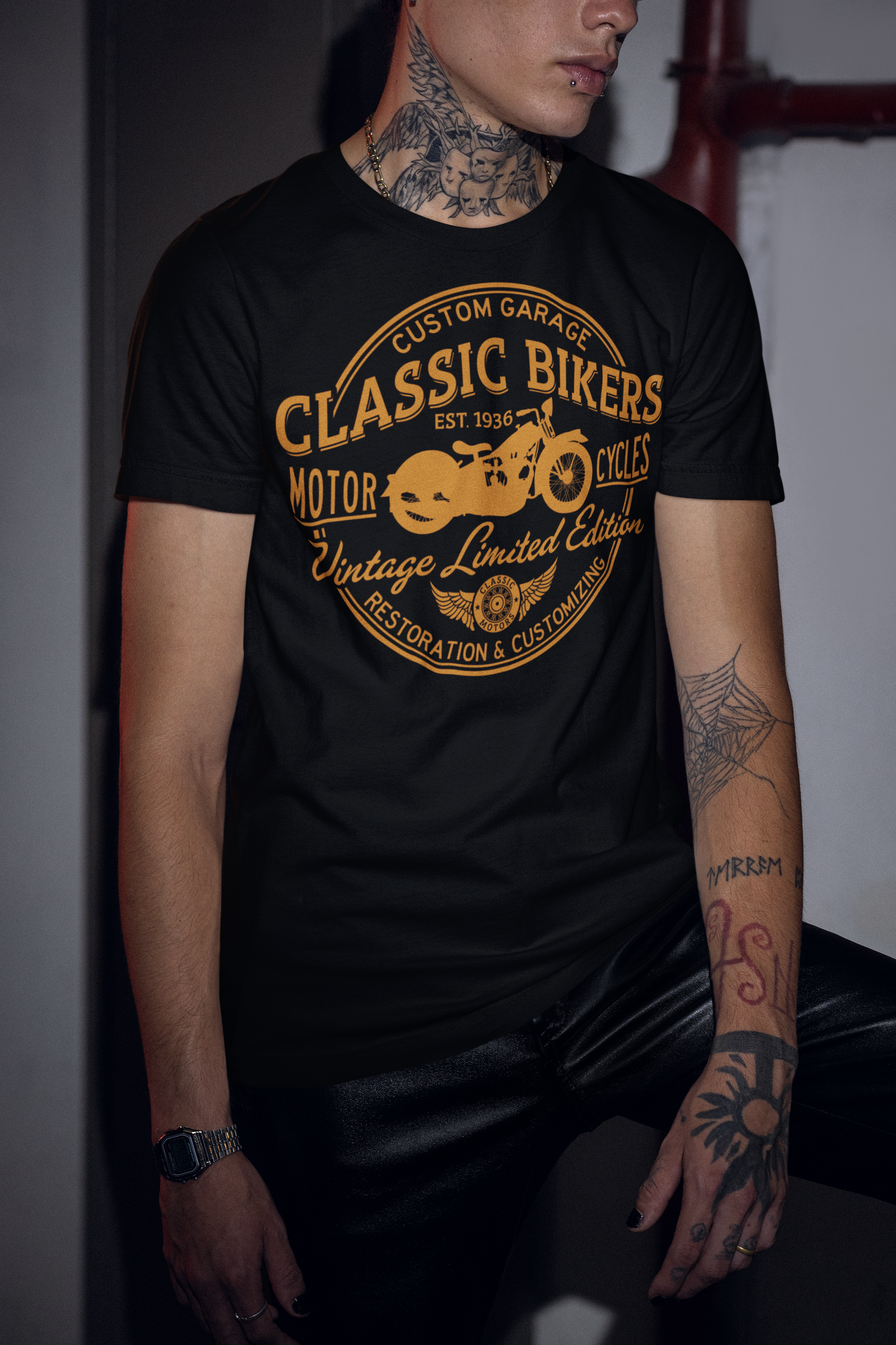 Vintage Biker Club Tee - BURBENT®