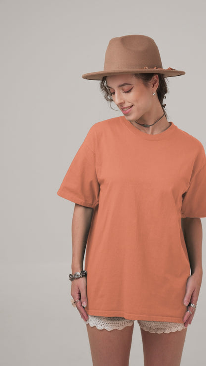 Coral Oversized Fit Unisex Tshirt